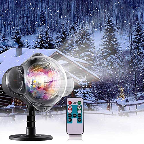 Preisvergleich Produktbild Schneefall-im Freien geführte Weihnachtslichter Projektor-Show wasserdichte Projektions-Schneeflocke-Lampe für Weihnachten-Halloween-Partei-Hochzeit und Garten-Dekorationen