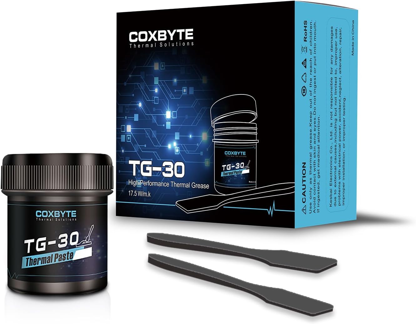 TG-30 Thermal Paste, 17.5W/m-K High Thermal Conductivity, Non-Conductive Thermal Grease for CPU/GPU/Laptop/Server, 5+ Year Longevity，Big Size，20g