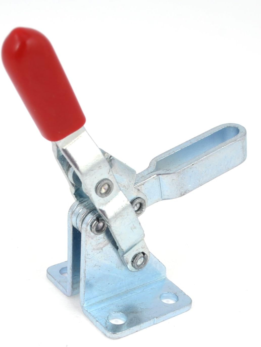 Aexit 101-A 50Kg Clamps 100Lbs Plastic Covered Handle Quick Release Long Bar Flange Base Vertical Toggle Clamps Toggle Clamp