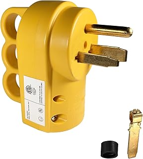 Suplevel NEMA 6-50P/6-30P Plug, 50 Amp 3-Prong 125/250 Volt, Grounding Heavy Duty Universal Power Male Plug with Easy Unplug Design, ETL Listed