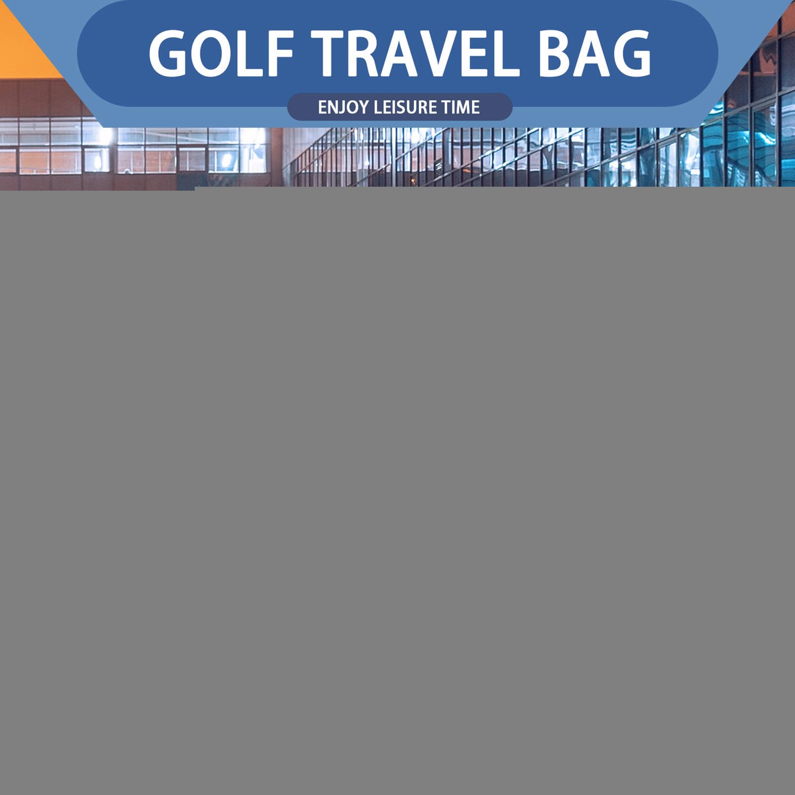 Bolsa de Viaje para Golf Impermeable Grande con Ruedas y Asa