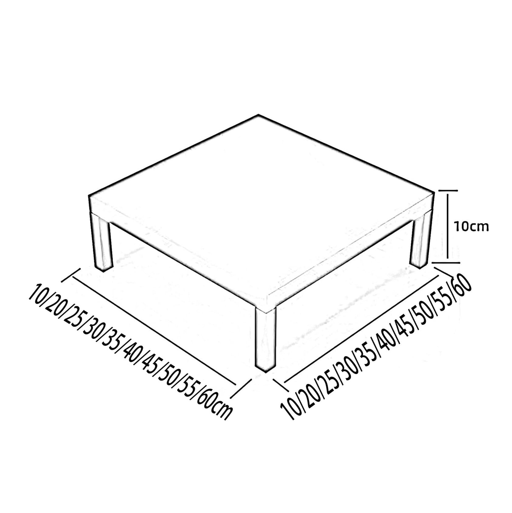 Pallet In Metallo Rialzato 35x35x10 Cm – Base Per Elettrodomestici, Rack Stoccaggio, Capacità 200 Kg, Per Garage, Cucine E Negozi