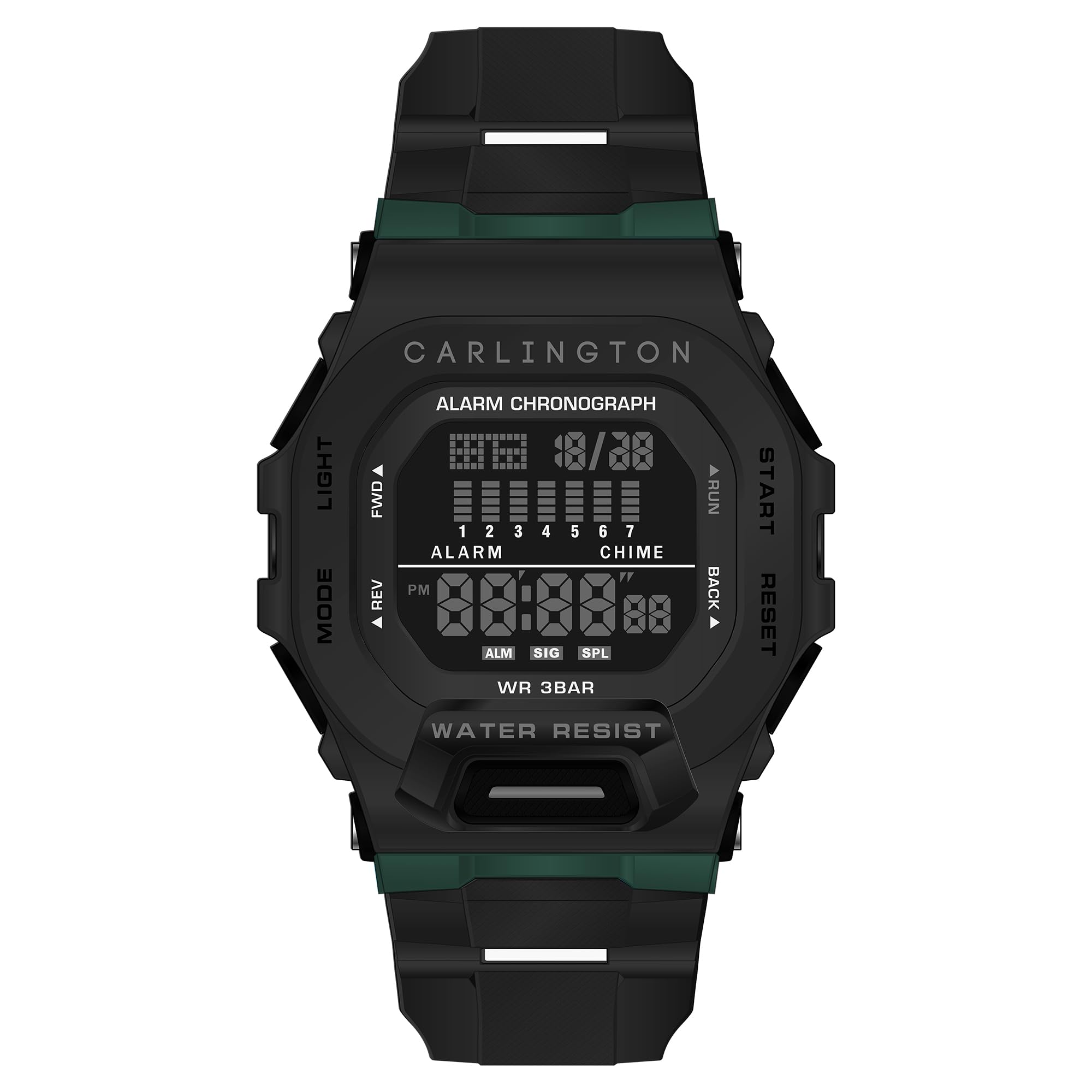 Digital Sports Watch, Dual Time, Alarm, Calendar, Stopwatch, Water-Resistant, Shock-Resistant, Back Light Display. The Perfect Watch for Men - CT 2106-image-47