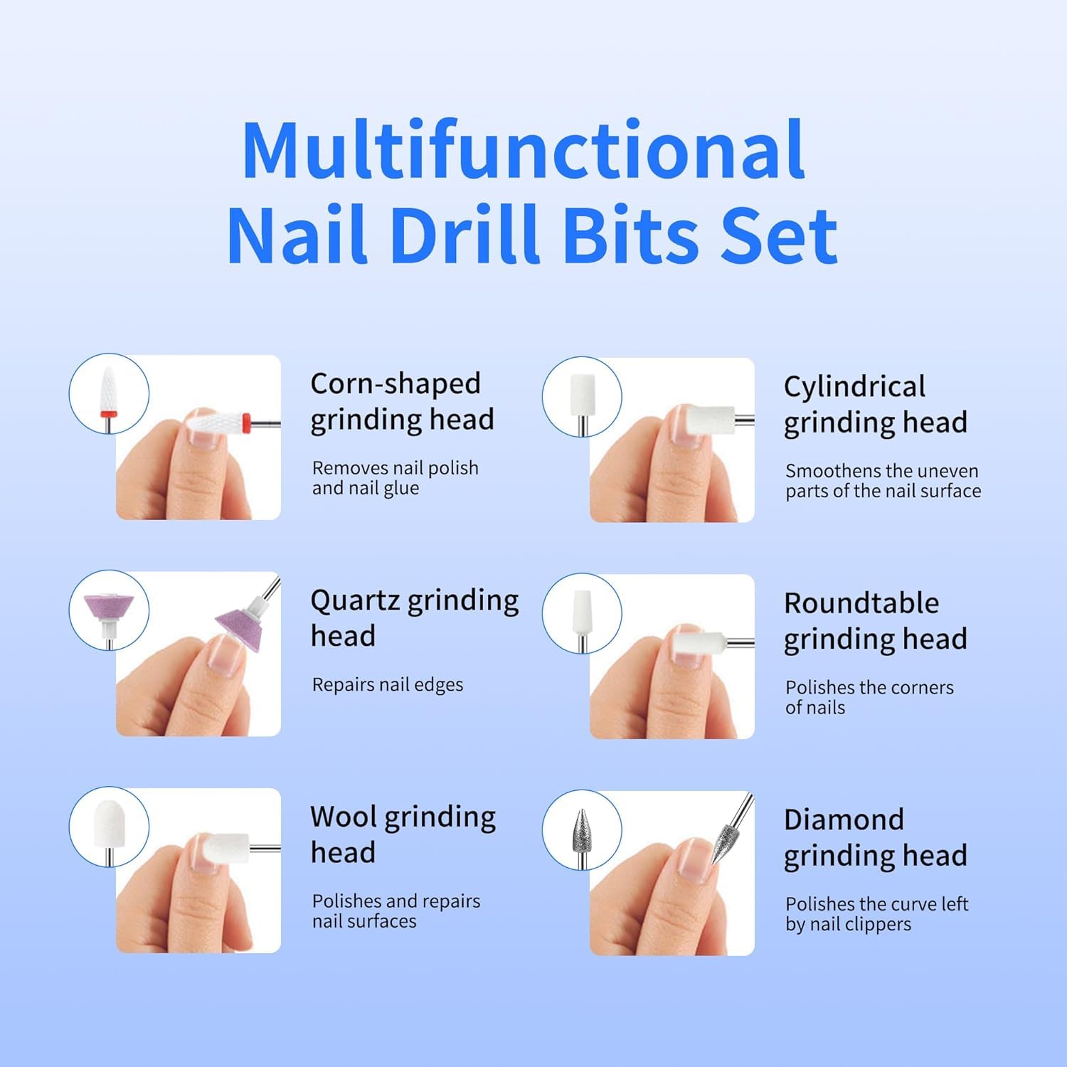 Fresa per Unghie Professionale Intelligente Led Portatile Manicure e Pedicure Elettrico Unghie Portatile Fresa Trapano Chiodo per Casa e Salone Set,Viola