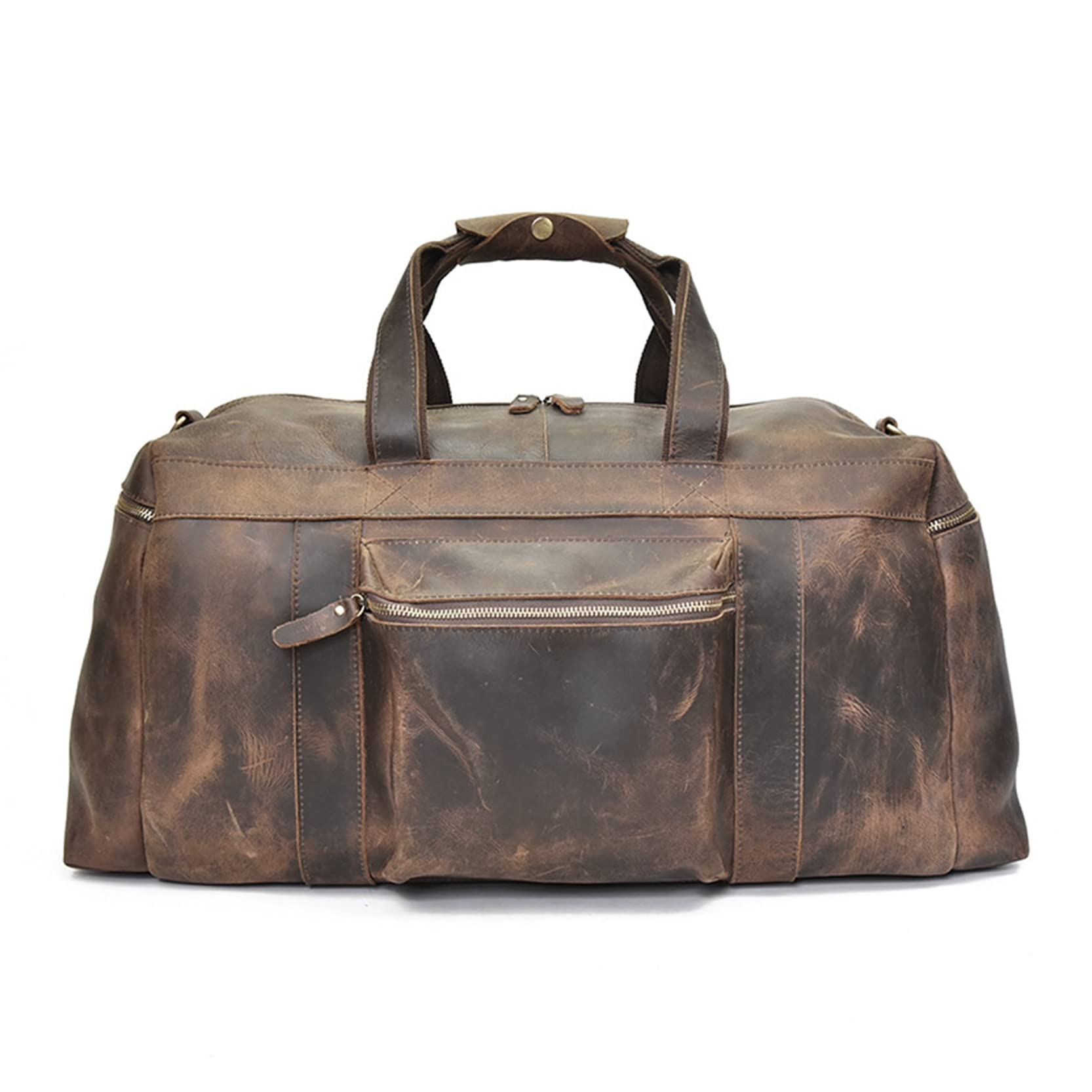 Borsone Weekend Uomo Stile Vintage - Marrone, Capiente E Pratico - Foto 9