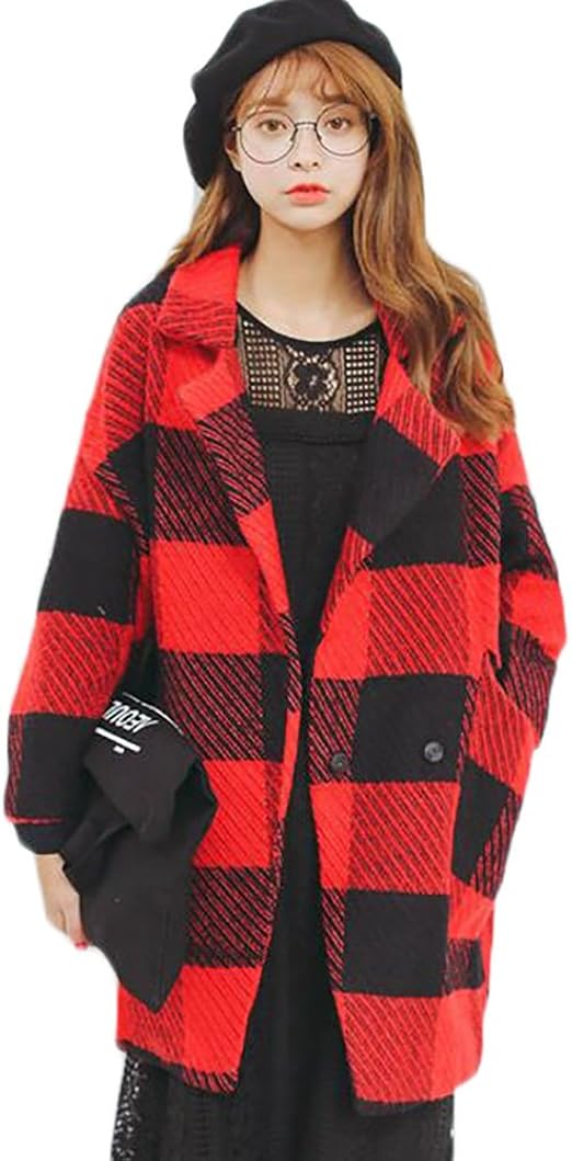 Amazon シック Chic レディース A W コーデのアクセントに ゆったりコート チェック柄 レッド ブラック 赤チェック 大襟 ロングコート フリーサイズ アウター 長袖 コート 様々なスタイルに カジュアル ガーリー フェミニン ストリート クール 海外 セレブ風 Amazon シック Chic レディース A W コーデのアクセントに ゆったりコート チェック柄 レッド ブラック 赤チェック 大襟 ロングコート フリーサイズ アウター 長袖 コート 様々なスタイルに カジュアル ガーリー フェミニン ストリート クール 海外 セレブ風