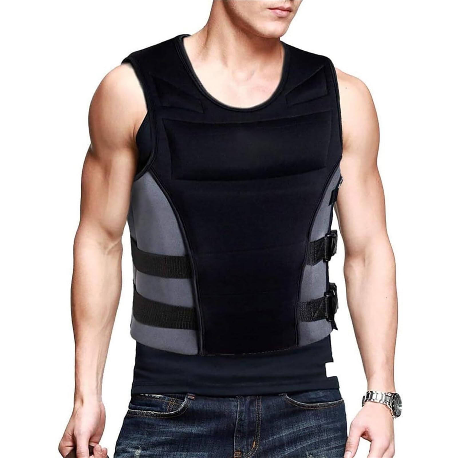 Gilet da kayak per adulti con cerniera e fibbie regolabili | Gilet in neoprene per kayak, pesca, vela, nuoto, attrezzatura di sicurezza ad alta galleggiabilità, per uomini e donne