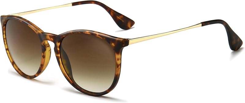 SUNGAIT Premium Vintage Round Sunglasses for Women Men Classic Retro Style | All-Day Comfort TR90 Frame, Medium Fit, UV400 Protection, Shatter-Resistant Lens, Trendy, Daily Wear, Driving & Travel, Gifts