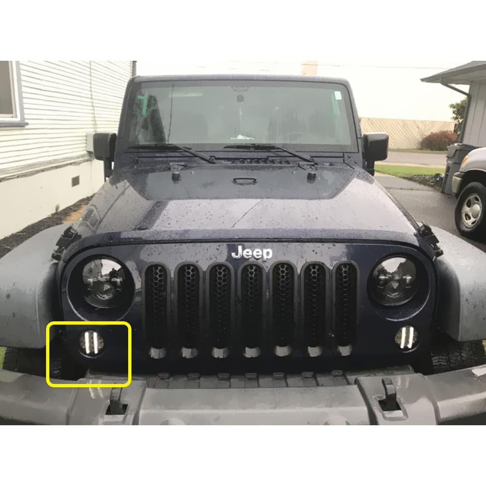 1Par para Jeep Wrangler JK 2007-2017 Conjunto De Señal De Giro LED Frontal Luces De Circulación Diurna Blanca Luz De Señal De Giro Ámbar,Clear Lens