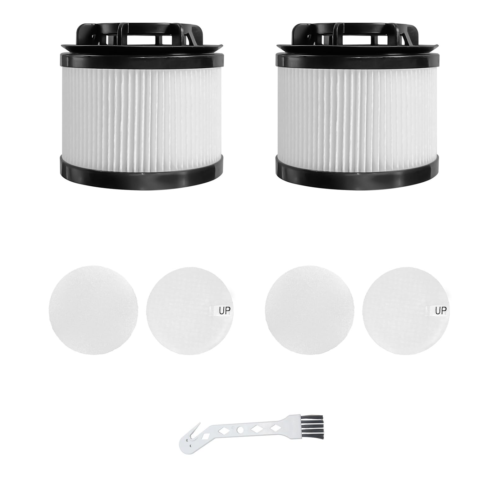 NUHFUFA 7PCS Filters & Filter Sponges for LVAC-200 Levoit Cordless Vacuum Cleaner Accessories, 4 Pre-Motor Filters+2 Post-Motor Filters+Brush