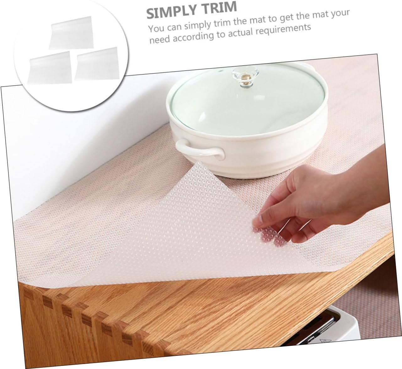 Ciieeo 3 Rolls Clear Drawer Mat Non Slip Oil Kitchen Liner Versatile Cabinet and Refrigerator Accessory Material for Easy Cleaning for Organizing Home Spaces