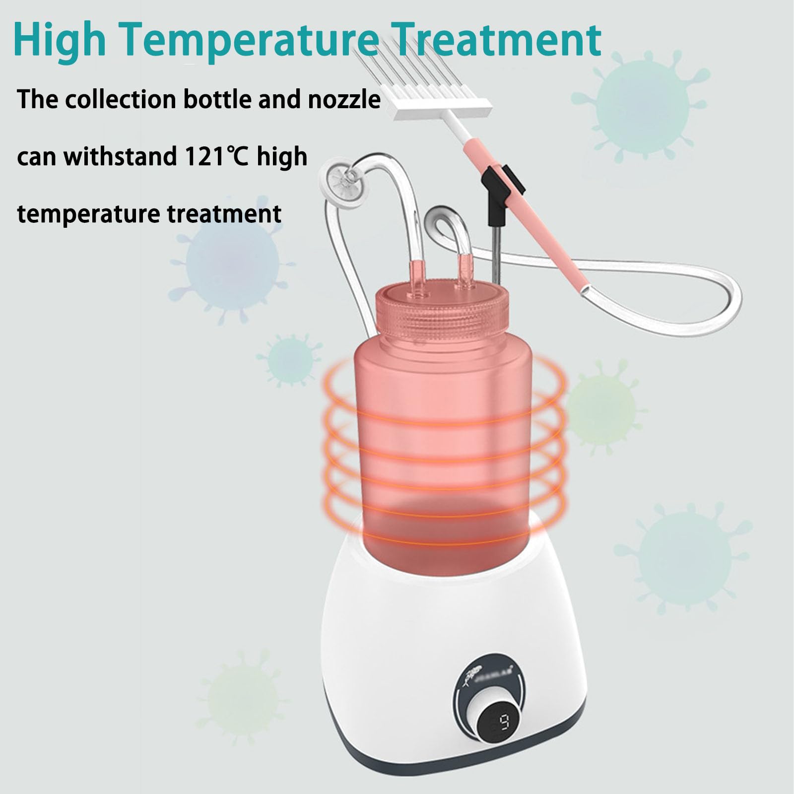 Aspirator próżniowy do recyklingu cieczy, zbieracz odpadów, 9 prędkości, pompa/szybkość ssania 6 l/1,6 l (min), z głowicą ssącą i wspornikiem do laboratoriów