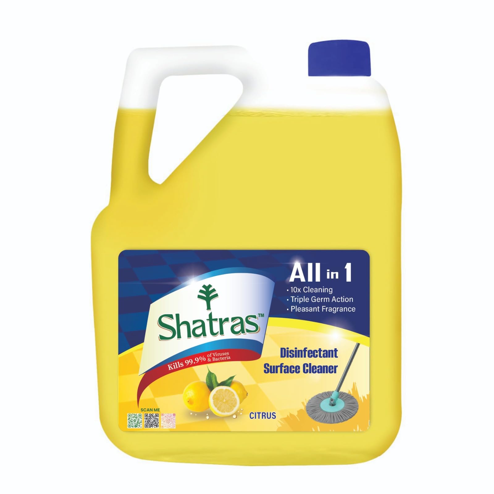Shatras 5Liter Citrus Disinfectant Surface & Floor Cleaner Liquid || Suitable for All Floor Cleaner Mops || Kills 99.9% Germs (B0D1CNCBH1) Amazon Price History, Amazon Price Tracker