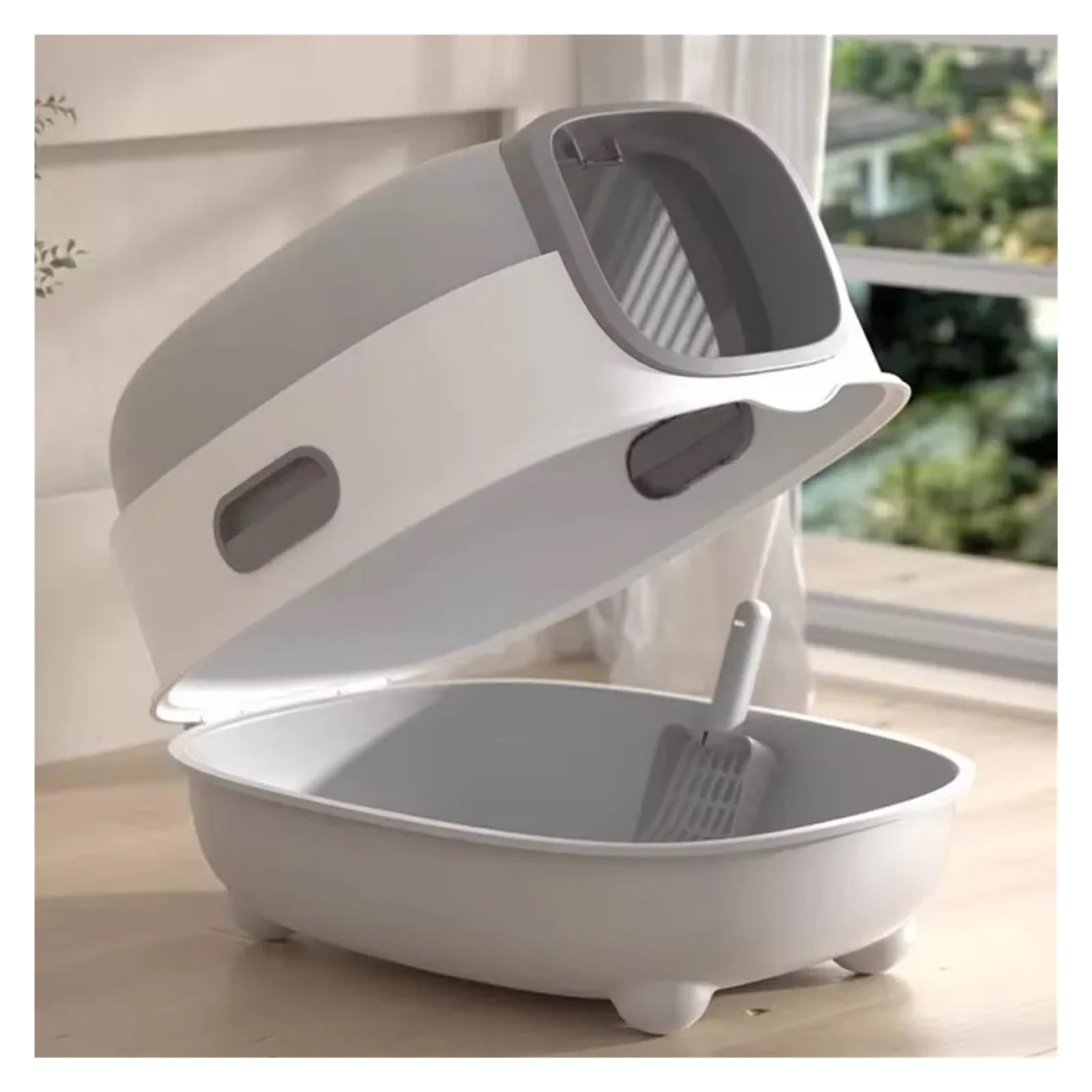 Lettiera gatto smart automatica autopulente APP controllo odori | Pulizia automatica, monitoraggio APP e controllo odori riducono la manutenzione(Gray)