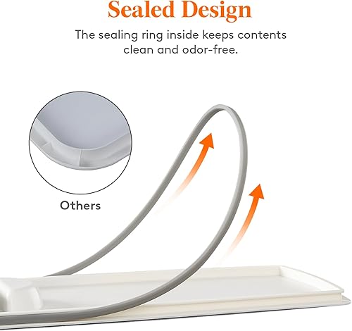 Miniatura 7 de Lifewit Contenedor de Arroz 25.4 Libras, Dispensador de Arroz con Taza Medidora, Contenedores de Cereales para Almacenamiento, Cubo de Arroz Sellado