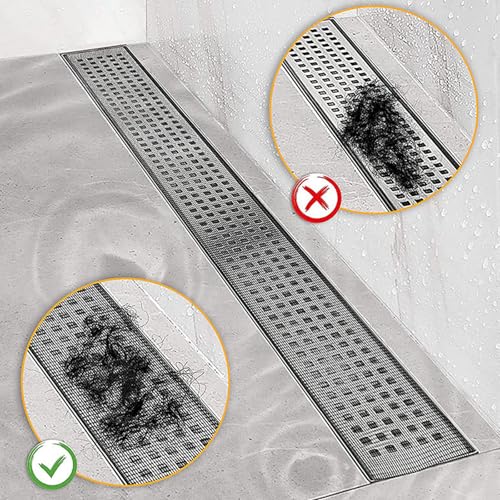 Red de filtro para desagüe de cocina, rollo de 12 x 400 cm con rasqueta para desatascar eficazmente y colador para fregadero doméstico miniatura 3