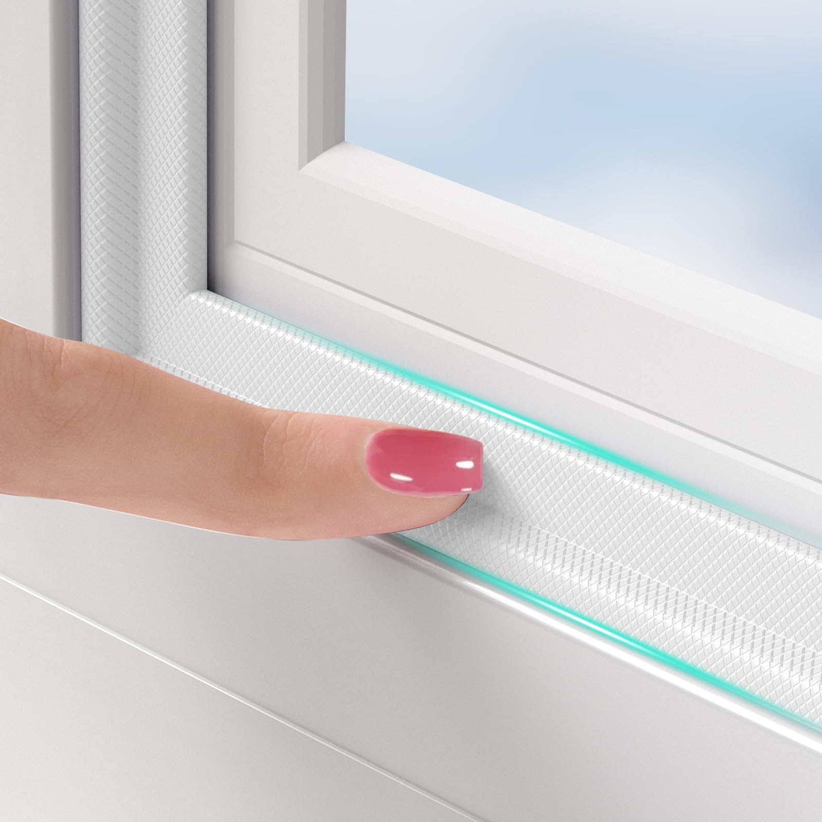 BKSAI Fensterdichtung Zugluftstopper Fenster Dichtungsband von Spalten 2-7,5mm Türdichtung Selbstklebend Dichtband Fenster Abdichten Holzfenster Kunststofffenster Haustür 3M Weiß