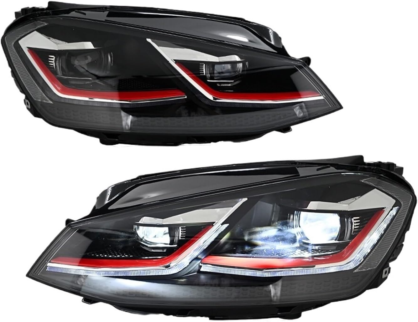 Front Lights DRL Sequential Turn Signal For VW For Golf For GTI MK7 2013 2014 2015 2016 2017 2018 Front Lamp DRL Kits Headlamp 2Pcs LED Headlights Assembly