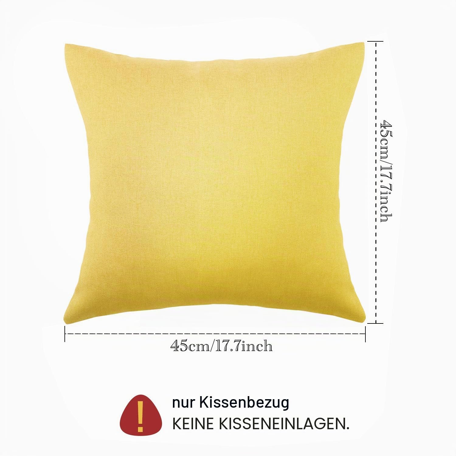4 Stück dekorative wasserdichte Outdoor-Kissenbezüge, quadratisch, Terrasse, Balkon, Garten, wasserdichter Kissenbezug, PU-Beschichtung, Kissenhülle für Couch, Bett, Sofa, Zelt, 45,7 x cm (mehrfarbig)