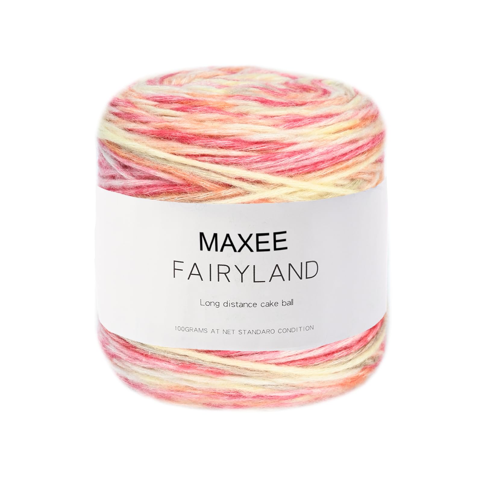 Maxee Farbverlaufsgarn, 100g 250 Meter Cupcake Bobbel, Regenbogenstreifen, Mehrfarbiges Gradient Häkelgarn, Häkeln Baumwoll Strickgarn, zum Pullover, Hüte, Mütze, Schal, Decke