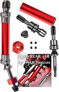 2PCS Rear Drive Shaft CVD RC Upgrades Part for 1/10 Traxxas Rustler VXL 2WD 4X4/Stampede VXL 2WD 4X4/Hoss VXL 2WD 4X4/Slash Platinum/Slash Ultimate/Slash VXL 4x4 2WD RC Car,ARRCat RC Hops Up,Red