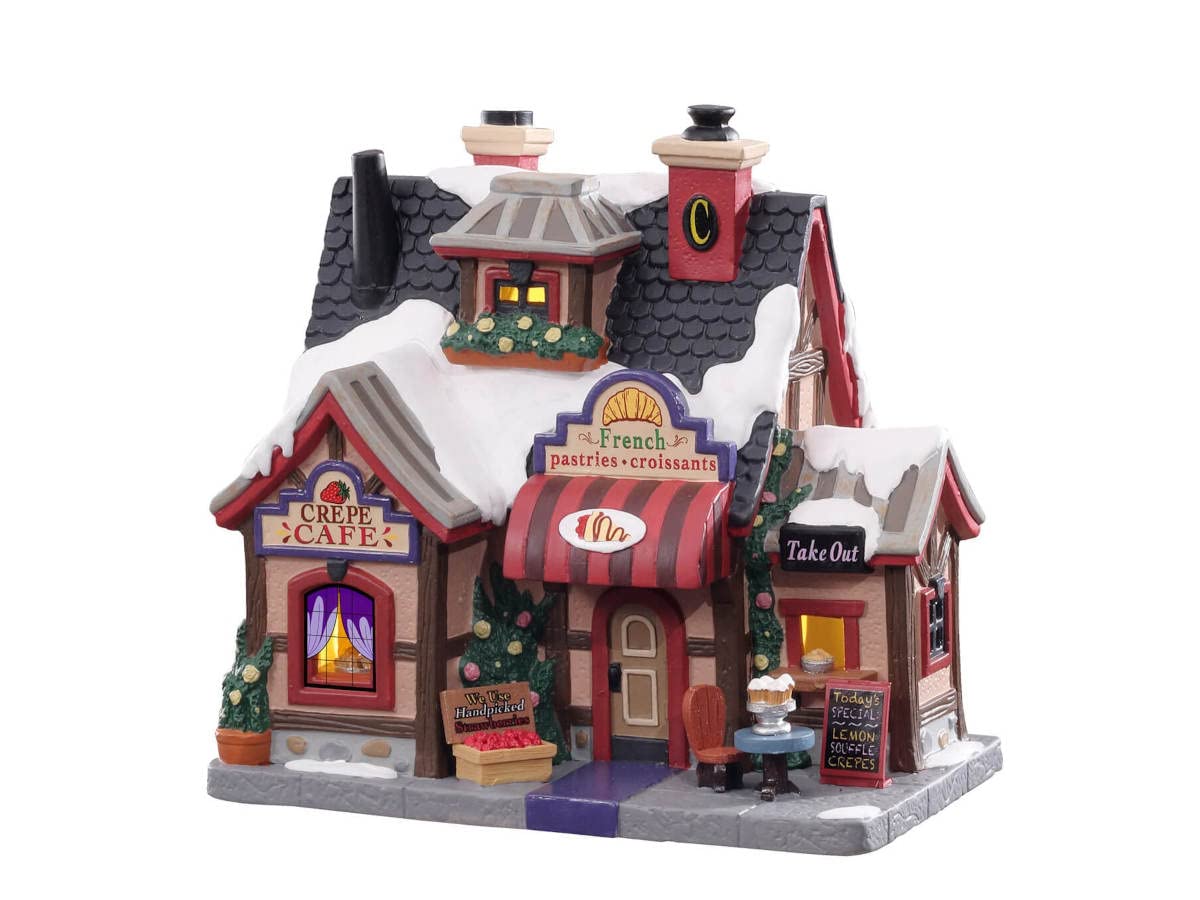 Lemax Crepe Café décor luminescent pour maquette de Noël et vitrine