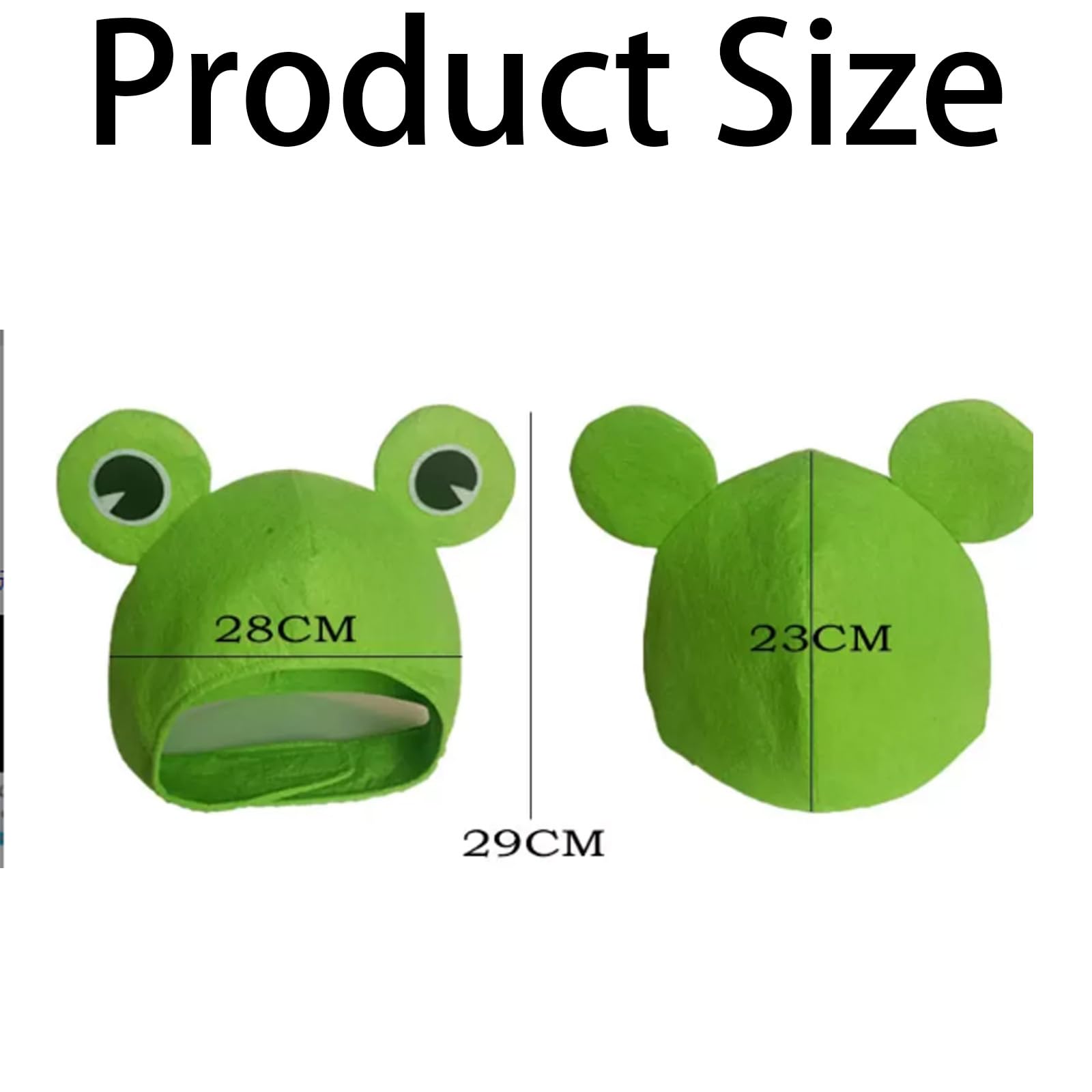AMBEERT Frog Hat, Toad Hatwith Large Novelty Eyes, Frog Costume for Cosplay and Parties Novelty Hat - Image 2