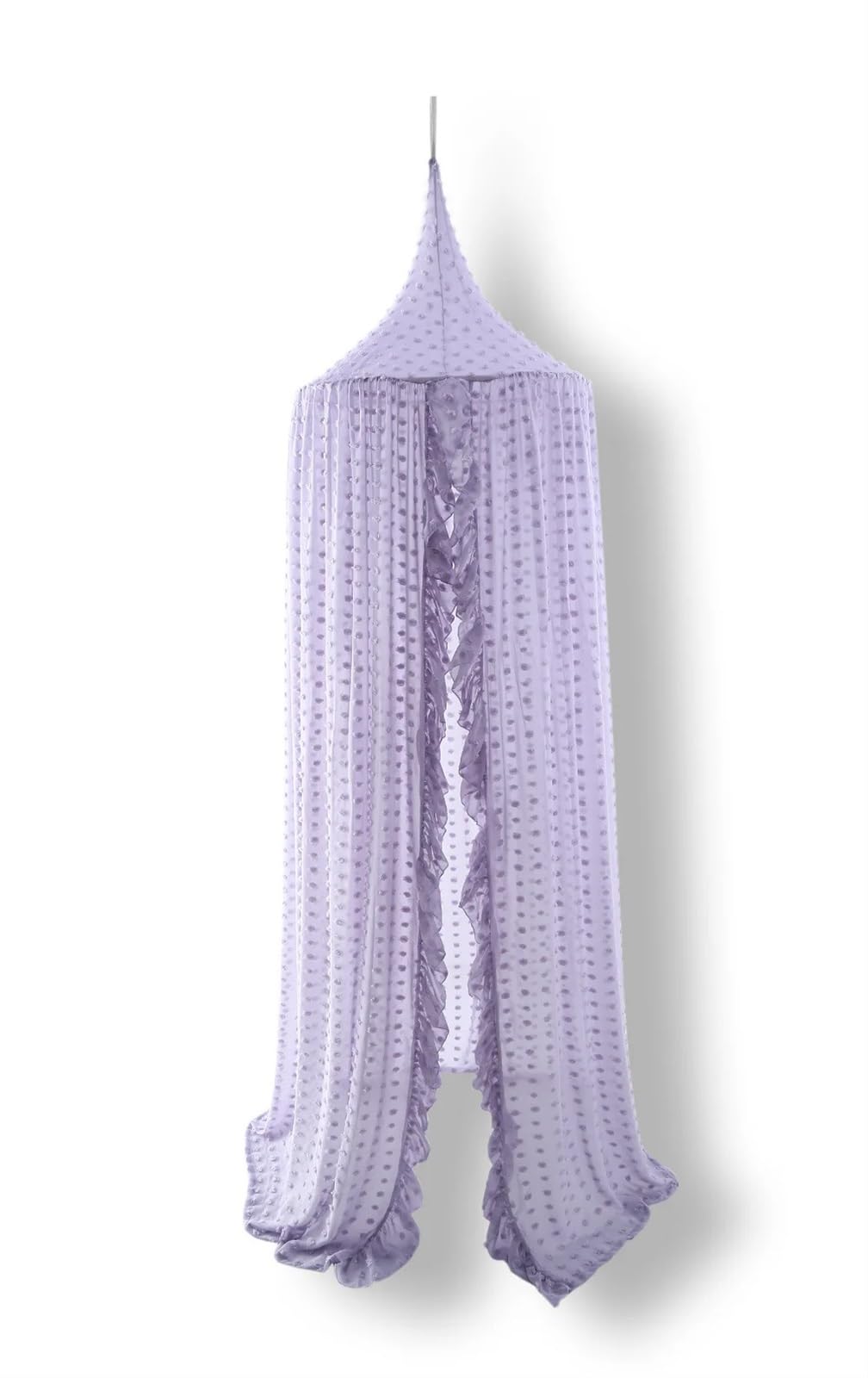 LSNNMU 3 Colors Hanging Kids Bedding Dome Bed Canopy Cotton Mosquito Net Bedcover Curtain ForKids Reading Playing Decor Home For Bed(Purple)