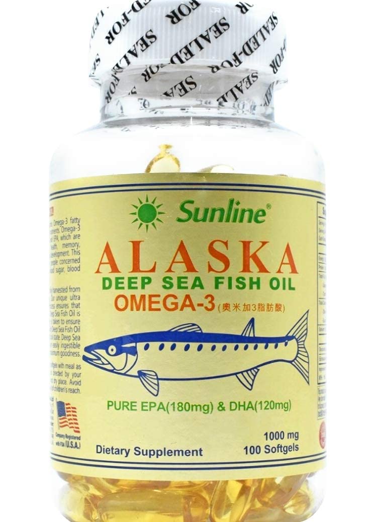 Alaska Deep Sea Fish Oil Omega-3, 100 Count (Pack of 1)