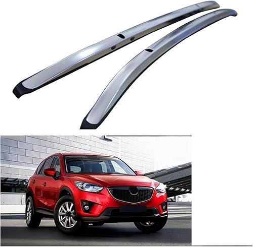 Miniatura 2 de Portaequipajes para coche, compatible con Mazda CX-3 CX3 2017-2022, barras portaequipajes, barras superiores de barra transversal, cajas de rieles