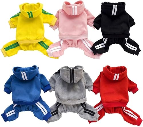 Ropa para perros y mascotas, overol cálido para perros, pijamas para gatos y cachorros, ropa gruesa con capucha para mascotas, atuendo para perros,