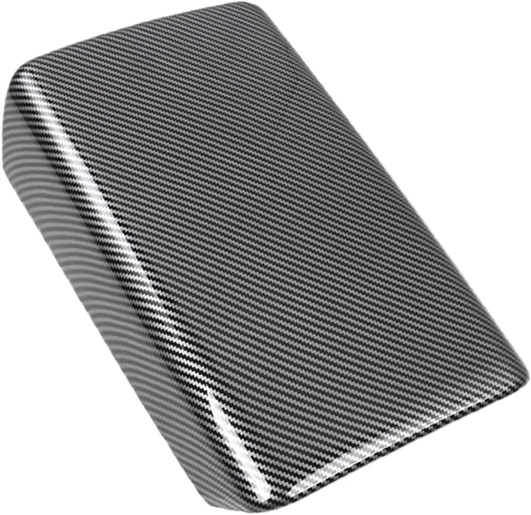 Carbon Fiber Car Center Console Arm Rest Lid Central Armrest Box Pad Cover Latch Compatible with Tesla Model 3 Model Y 2017-2023 Accessories(Style B)