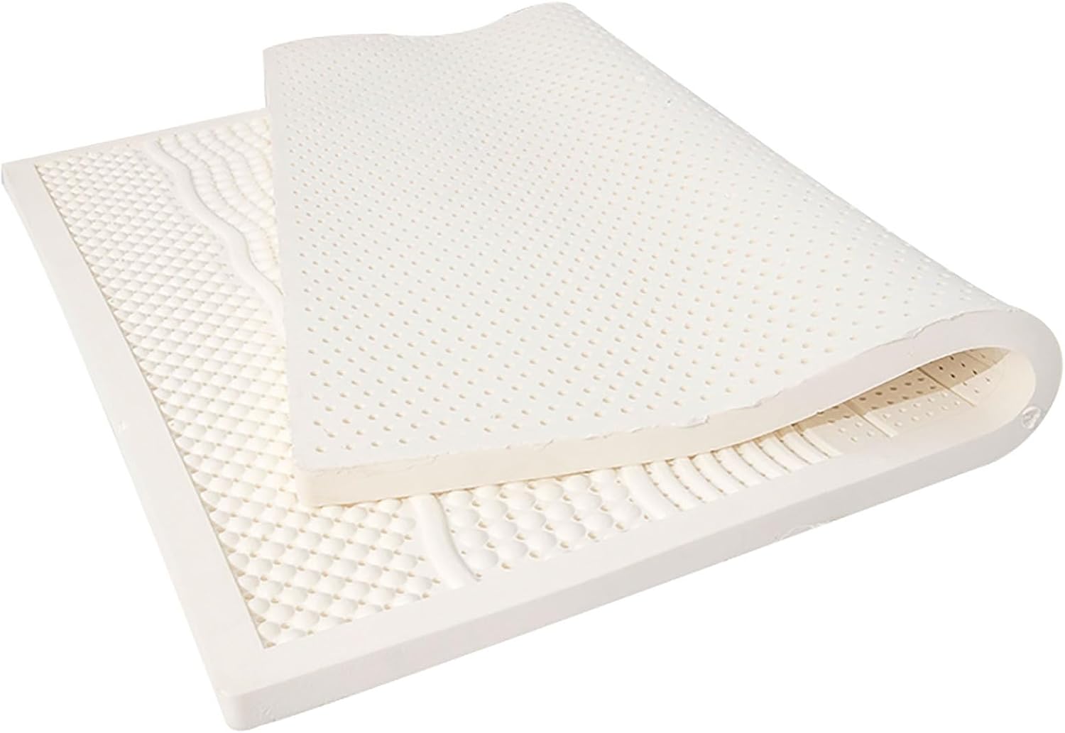 Natural Latex Mattress 4" Thick, 100% Pure Rubber Foam Bed Pad, Washable, Ideal for Home & Dorm, Full Size 54"×75", Comfortable Supportive Sleep Solution