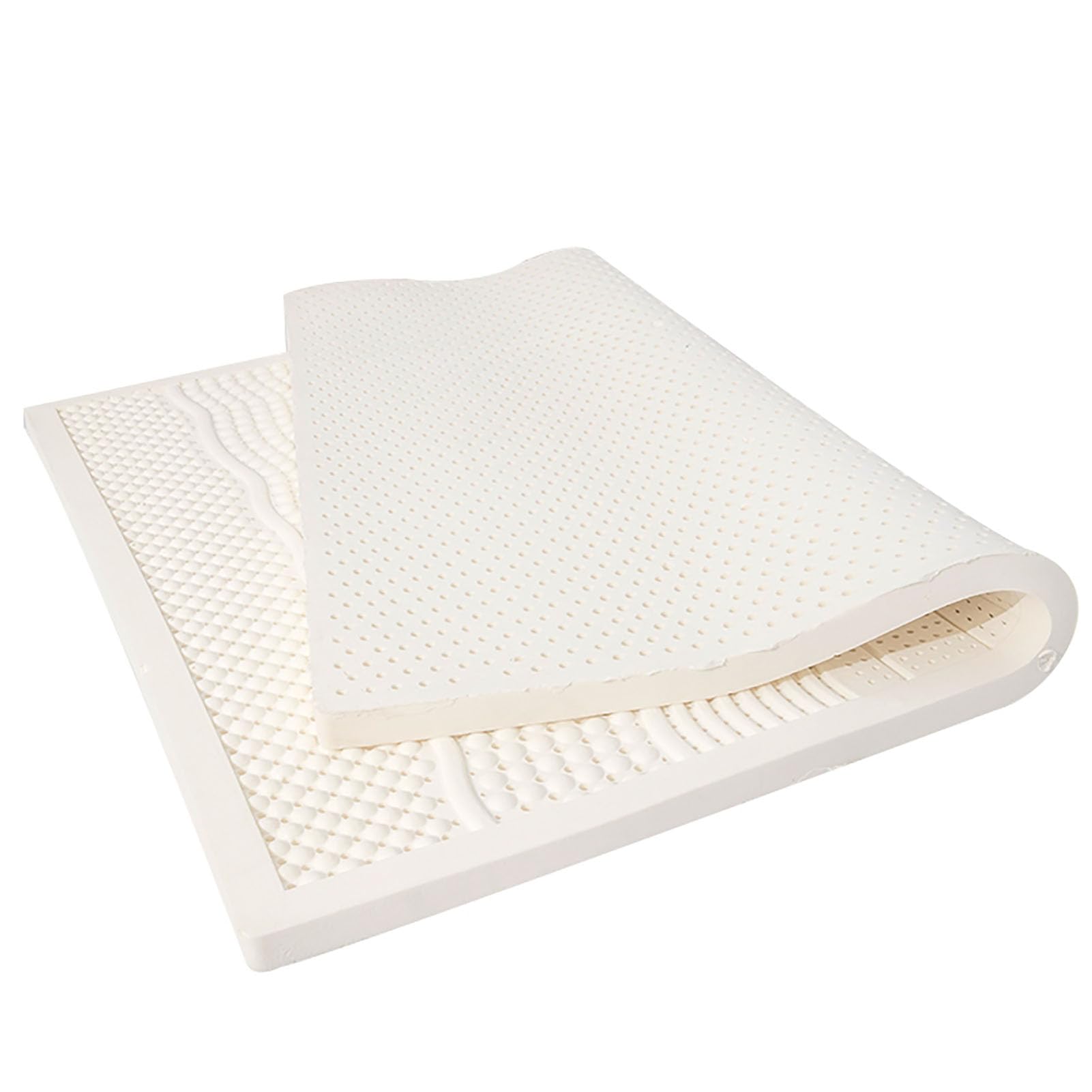 Natural Latex Mattress Protector, 100% Pure Rubber Foam, Washable 2 Inch Thick Mattress Protector, Ideal for Home & Bedroom, Queen Size 60"x80", Comfy Bed Cover, Solution