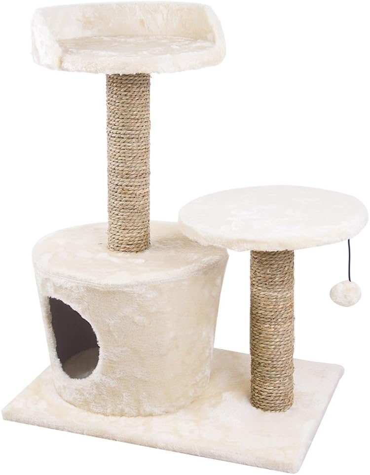 TOCO 25 Inch Cat Tree Tower Condo Furniture Scratching Post ,Beige