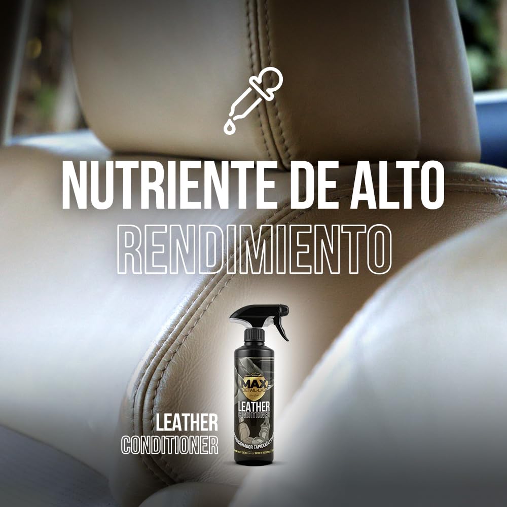 MAX DETAIL-LAB - Leather Conditioner 5L - Car Leather Cleaner Nawilżający, Odżywka Siedziska, Premium Protector, Profesjonalny Zestaw Detailing Auto Moto 5 litrów