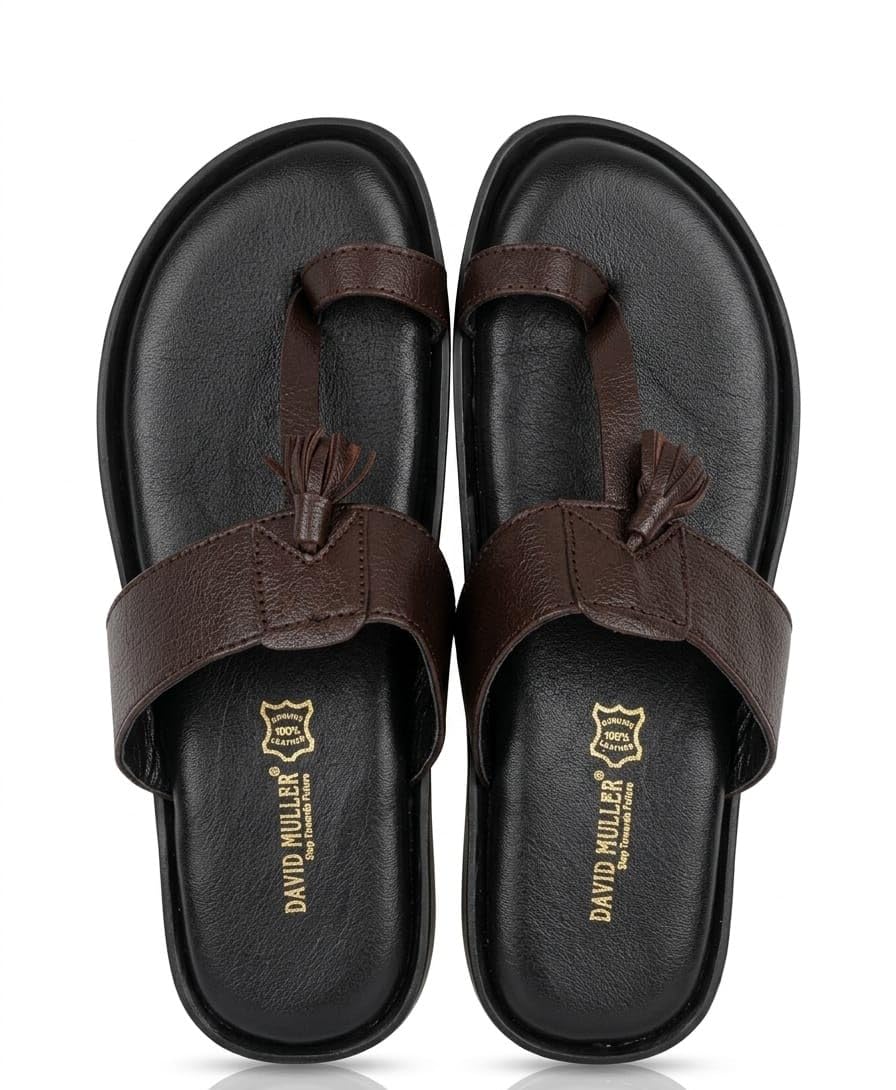 DAVID MULLER CHAPPAL | Men’s Premium Leather Traditional Footwear| Ethnic & Kurta Wear | Soft Comfortable Insole | Strong Durable Sole | Formal Occasion | Jodhpuri | political wear | Marriage | 11993-image-8