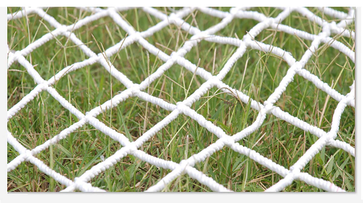 DENGJU White Multi-Purpose Child Safety Net for Cats Kids, Outdoor Patios Railings Stairs Playground Children Indoor Ceiling Protection Net Cargo Net(Size:2x4M(7X13FT))