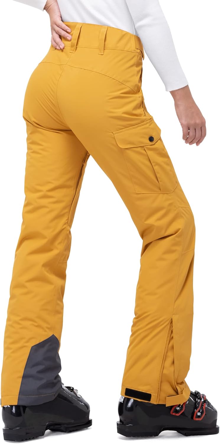 33,000ft Women's Insulated Snow Pants, Waterproof Snowboard Ski Pants with Boot Gaiters - Image 2