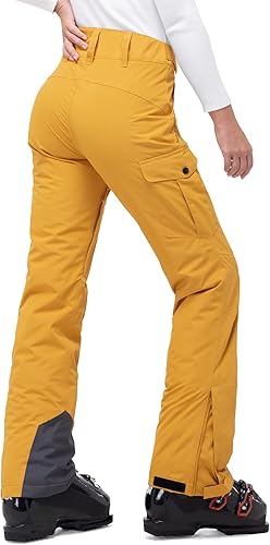 Miniatura 2 de 33,000ft - Pantalones de nieve con aislamiento para mujer, pantalones de snowboard y esquí impermeables con cubrebotas