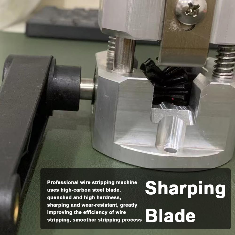 Portable Household Aluminum Alloy Wire Stper Manual Wire Stping 2-20mm Cable Electric Peeling Hine with Hand Crank Port Use with Hand Electric Drill