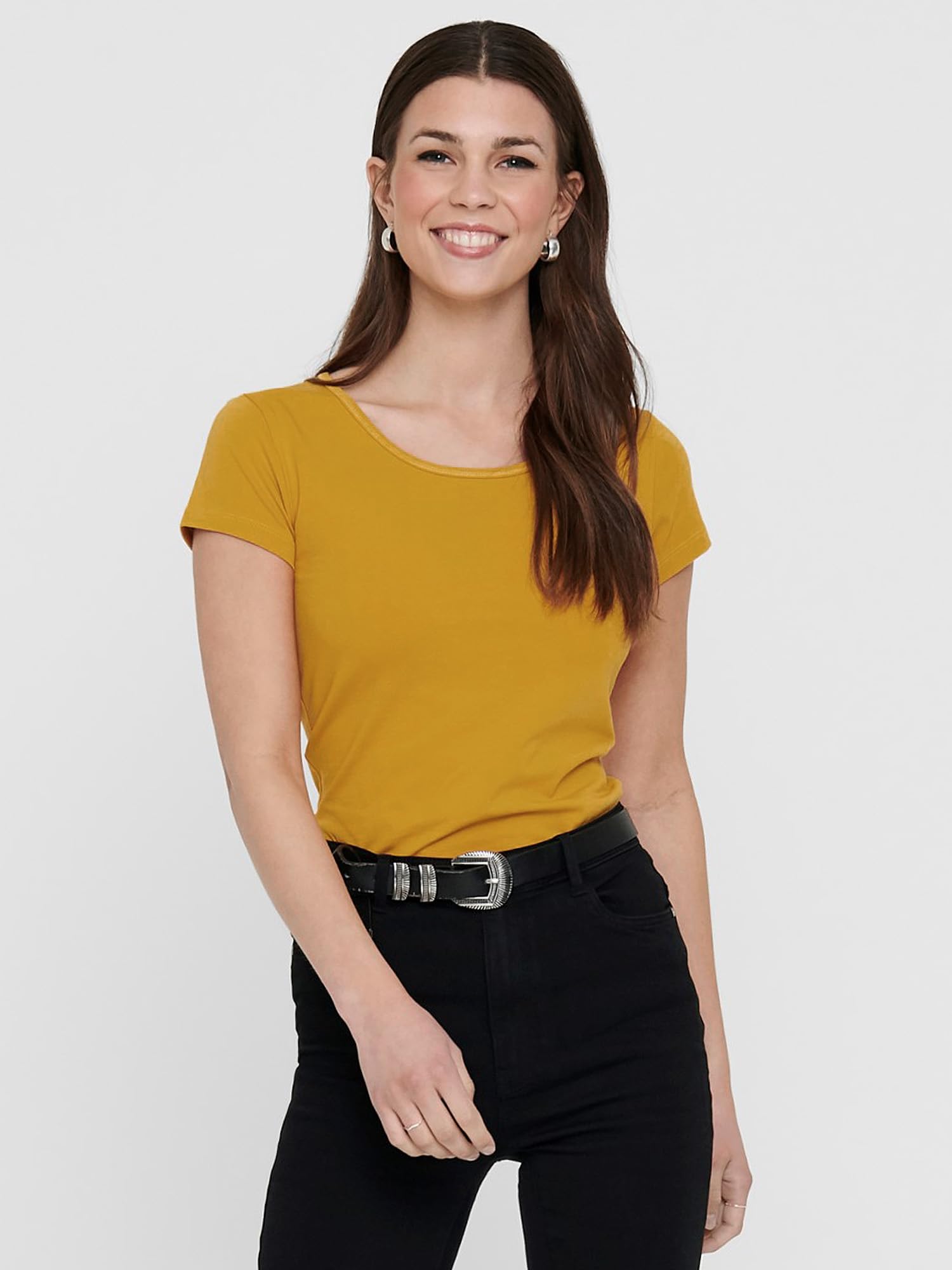 ONLY Magliette Estive Semplici A Manica Corta E Lunghe Per Donne, Confezione Da 3 Pezzi XS S M L XL 15209153
