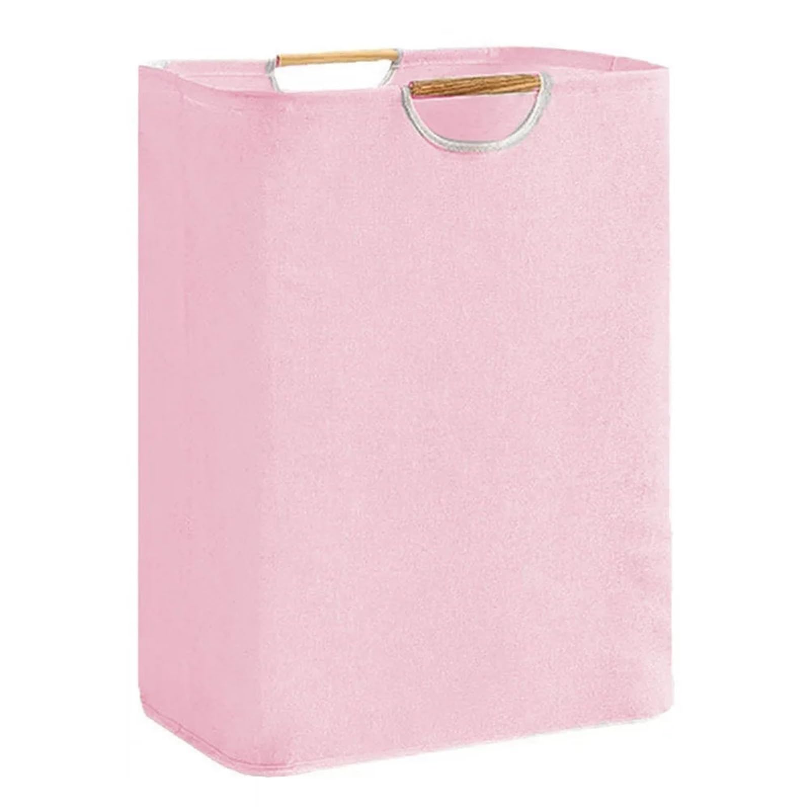 Fabric laundry hamper Collapsible Laundry Basket Dirty Clothes Storage With Handle Hamper Sundries Bag for Family(Pink)