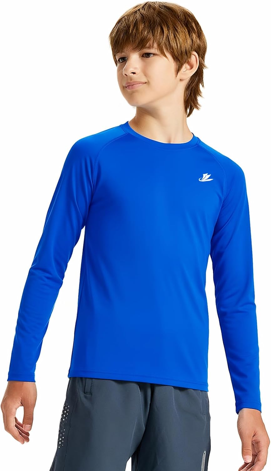 DEVOROPA Youth Boys Compression Thermal Shirt Long Sleeve Kids Fleece Baselayer Soccer Baseball Undershirt Slim/Regular/Husky - Image 2