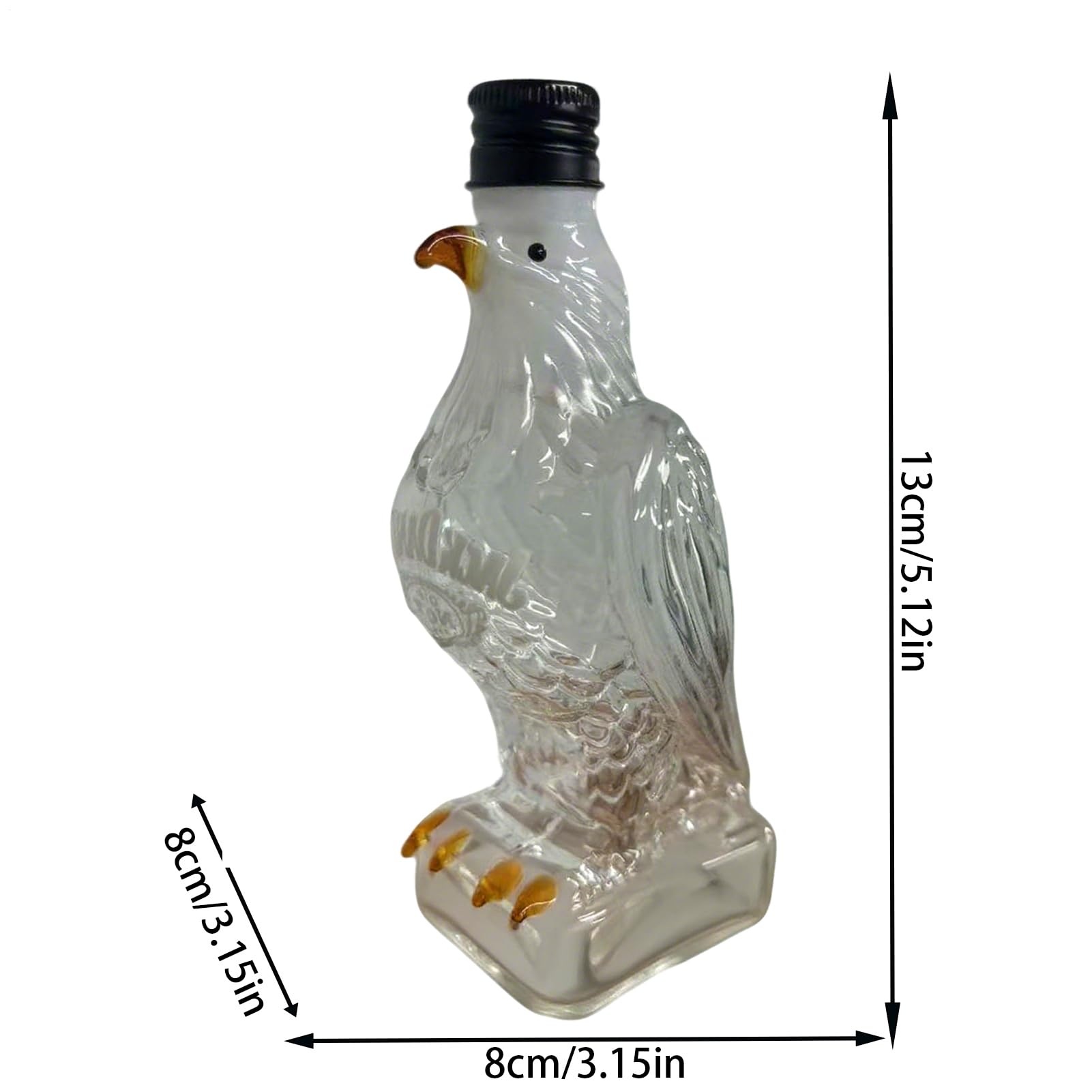 Whiskyflasche Wolfskopf - 350 Ml Glas Karaffe Für Whisky Liebhaber