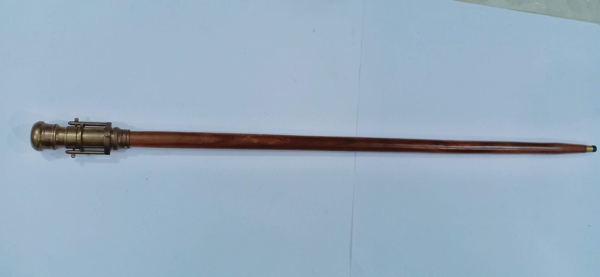 Gehstock, mit Teleskop, antiker Stil, Holz, 3-Fach faltbar, Braun