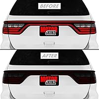 Vista 1 de SlickMod Tinte de humo de vinilo precortado para luz trasera Dodge Durango 2014-2023 (20% humo oscuro, 1. luz trasera)