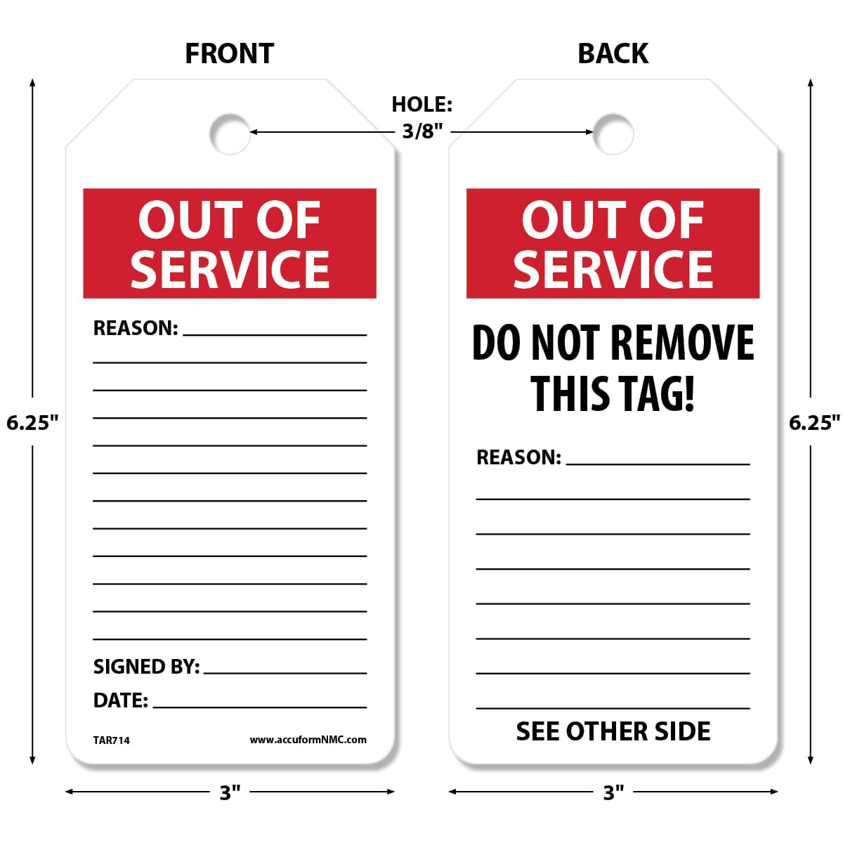 Lockout Tagout Tags - By The Roll -2