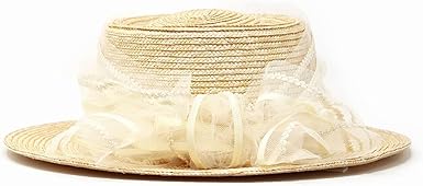 麦わら帽子 バラ色の帽子 カンカン帽 ハット 春夏 ボンヌ チュール リボン Barairo no Boushi 麦わら帽子 レディース かわいい 帽子 バラ色