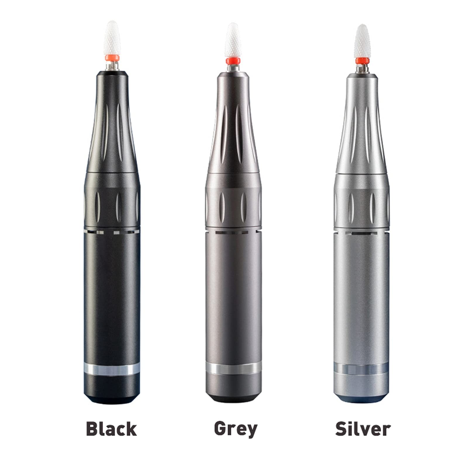 Máquina Perforadora de uñas 3500 0RPM Conjunto de máquinas Taladro uñas eléctricas portátil Polaco Gel Quitar Molino Cortador para Herramientas pedicura la máquina manicura(Silver Set)